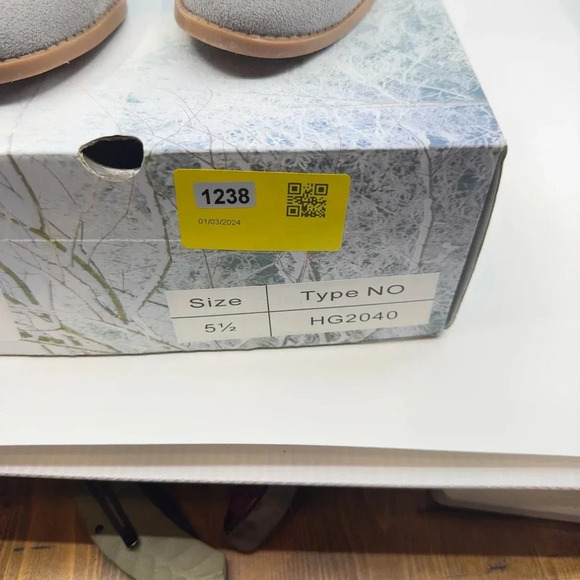 PiePieBuy Tie Knot Chelsea Pump Ankle Boots Closed Toe Faux Suede Gray Size 5.5 - Picture 8 of 8